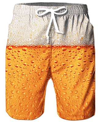 TUONROAD Bañadores para Hombre Impresión Cerveza de Burbuja 3D Traje de Baño Bañador de Natación Pantalones Cortos Secado Rápido Swim Shorts Ligero Ba