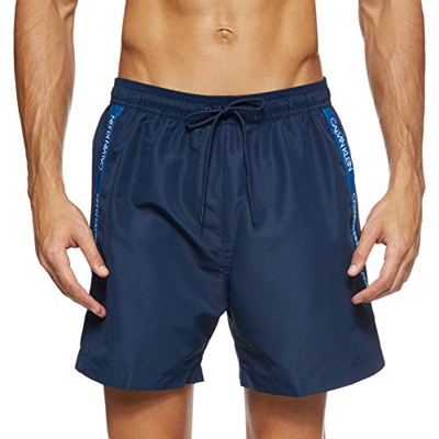 Calvin Klein Medium Drawstring Bañador, Azul (Black Iris 19-3921 CBK), XX-Large para Hombre