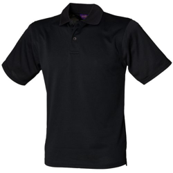 Henbury - Polo Pique de Deporte/Deportivo de Manga Corta Transpirable Modelo Coolplus® - Verano/Vacaciones/Deporte (XL) (Negro) precio