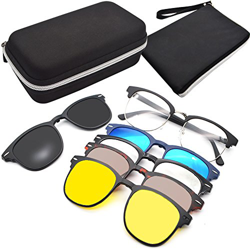GreeSuit Gafas de sol con lentes 6 en 1 anteojos de metal con montura con clip antideslumbrante magnético lentes de conducción gafas de sol gafas ópti precio