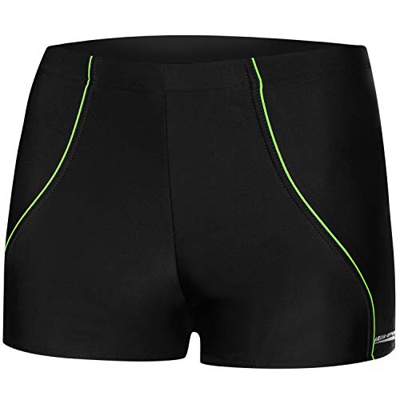Aqua Speed Harry Mens Bañadores | Pantalones de baño para Hombres | Protección UV | 10. 01 / Negro Verde | Tamaño: M