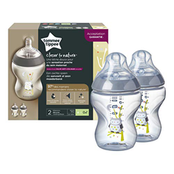 Tommee Tippee - 42252171 - Biberón Flujo Lento Anticólico, 260ml 0m+, 2 unidades, Azul características