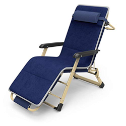 AKSHOME Tumbona con Almohada, Tumbona Plegable De La Tumbona para La Silla Que Acampa del Jardín De La Playa De La Terraza Al Aire Libre-Negro + Almoh en oferta