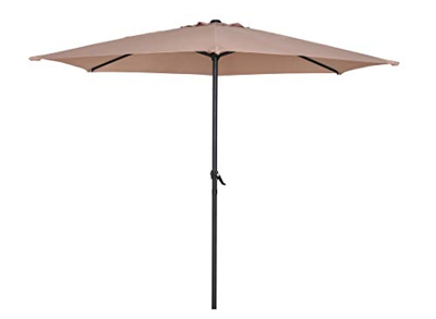 HERMO ROUN - Sombrilla para mesa de patio o jardín, 274,3 cm de diámetro (beige)