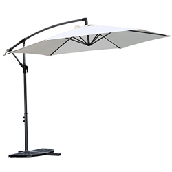 Angel Living 3M Parasol Excéntrico Sombrilla Voladiza con Manivela para Patio Exterior, Grande y Estable (Crema) en oferta