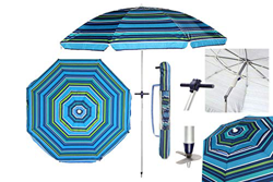 Pincho Sombrilla Playa 200 cm, Aluminio, UPF+50 bloquea 99% de Rayos UV, Punta de Aluminio Reforzado, 8 Varillas de Fibra de Vidrio, Muy Ligera 1,5 kg en oferta