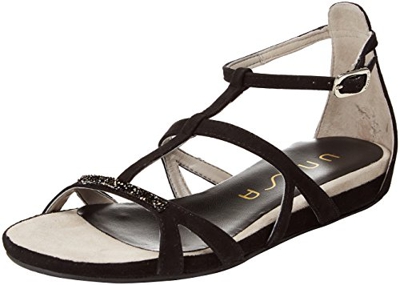 Unisa Albillo_KS, Sandalias con Punta Abierta Mujer, Negro (Black), 39 EU