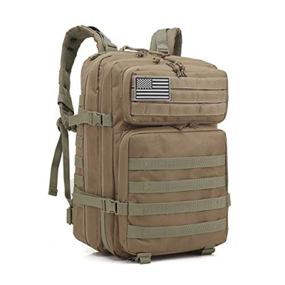 Delgeo Mochila Táctica 45L Gran Capacidad Múltiples Bolsillos Mochila Crossfit Nylon 900D Impermeable Robusto Mochila para Hombre y Mujer Mochila Send
