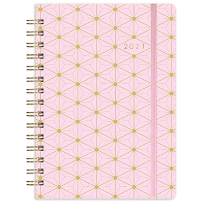 Agenda 2021-A5 agenda semana de Enero de 2021 a Diciembre de 2021, con etiqueta de mes + tapa dura de papel grueso + bolsa interior + encuadernación a