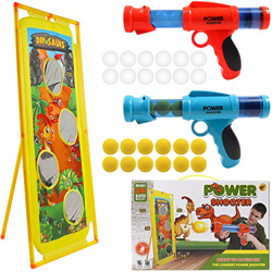 DigHealth 2 Piezas Lanzador Pelotas Espuma y Objetivo de Tiro Dinosaurio, Pistola Juguete con Bolas de Espuma y Bolas Luminosas, Pistola Blaster para  precio