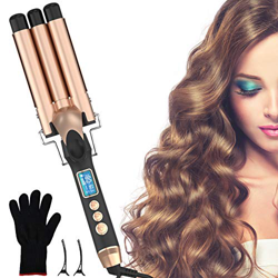 3 Tubo Rizador de Pelo 19mm Profesional, Pinzas Rizadoras, Rizador de Cabello con Pantalla LCD de Temperatura, Cerámica, Turmalina, Temperatura Ajusta precio