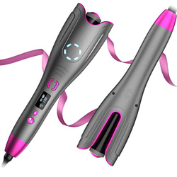 Rizador de Pelo Automático, QUARED Tenacillas de Pelo Portátil Ceramica Rizador, Pantalla LCD y Temporizador, 6 Temperaturas Ajustables características