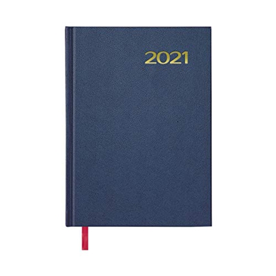 Dohe Agenda Sintex - Agenda Anual Día por Página - Viernes, Sábado, Domingo misma Página - Medidas 14 x 20 cm - 288 páginas - Color Azul