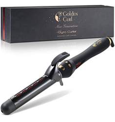 Golden Curl Hierro para Rizar Gyro - Hair Curler Ondulador 32 mm de Cerámica Turmalina y Pantalla LCD para todos los Tipos de Cabello precio