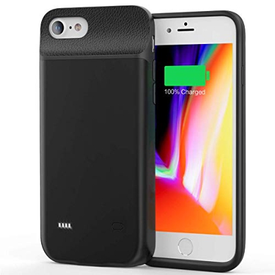 JCK Funda Batería para iPhone SE 2020 / 8 / 7 / 6 / 6s, 6600mAh Funda Cargador Portatil Ultra Capacidad Carcasa Batería Recargable Batería Externa par