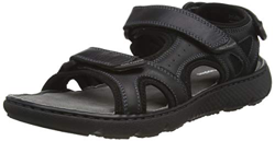 Hush Puppies Carter, Sandalia con Pulsera Hombre, Black, 40 en oferta