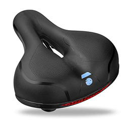 ahanzhu Sillín de Bicicleta, sillines de Bicicleta, sillones de Bicicleta de Carretera Anchos y cómodos, Asiento de Bicicleta de montaña Transpirable, en oferta