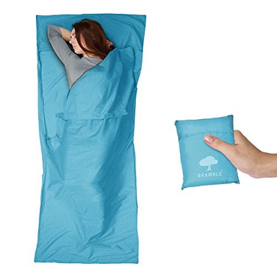 Saco de Dormir - Sabana, Bolsa de Dormir - Ultraligero Multifunción - 100% Microfibra Suave de Poliéster - Relleno, Aislamiento Plegable, Compacto Sle