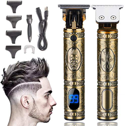 Xnuoyo Pantalla Digital Cortapelos USB Recargable Recortador de Barba Hombre Electrónico Cortar Pelo y Afeitadora para adultos y niños (Dorado) características