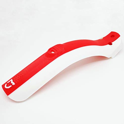 Guardabarros Trasero Deportivo 3D para xiaomi m365 (Blanco, Rojo y Blanco)