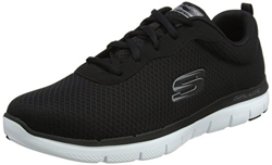Skechers Men's 52125 Trainers, Black (Black/White), 8 UK en oferta