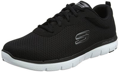 Skechers Men's 52125 Trainers, Black (Black/White), 8 UK