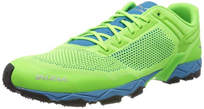 Salewa MS Lite Train Knitted, Zapatillas de Running para Asfalto Hombre, Verde (Fluo Green/Blue Danube 5810), 45 EU