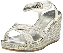 Ted Baker Laelia, Sandalias con cuña Tipo Alpargatas para Mujer, Plata, 37 EU en oferta