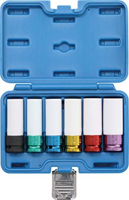 BGS 7307 | Juego de vasos de impacto con protector de plástico | entrada 12,5 mm (1/2") | 6 piezas