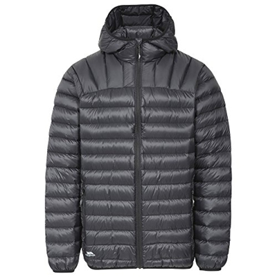 Trespass - Chaqueta de plumón Modelo Romano para Hombre (Pequeña) (Negro)