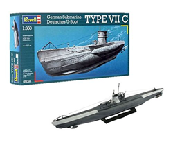 Revell- German Type VII C Maqueta Submarino, 10+ Años, Multicolor, 19,2cm de Largo (05093) características