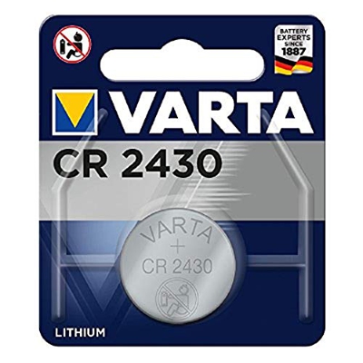 Pila de botón de litio de 3 V VARTA Electronics CR2430, pilas de botón en un blíster original de 1 unidad
