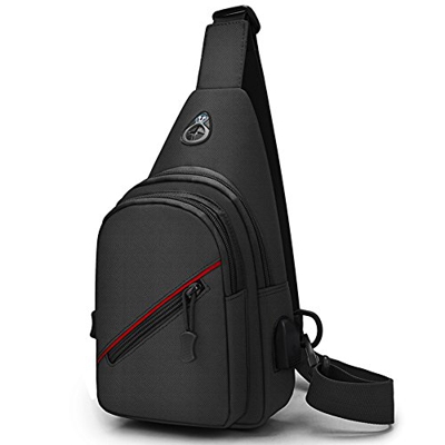 Selighting Mochila Hombre de Bandolera Militar Bolso Messenger con USB Recargable Puerta Mochila de Pecho Casual Bolso Bandolera Mochila Cruzada para 