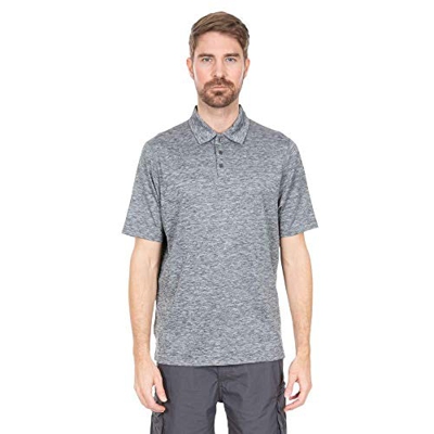 Trespass - Polo Monocle de Secado rápido para Hombre Caballero (M) (Flint)