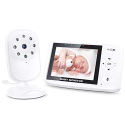 OLEKE Monitor de Bebé Vigilabebés con Cámara Función de Intercomunicador con LCD 3,5 Pulgadas Modo VOX Visión Nocturna Apto para Bebés Niños Ancianos  en oferta