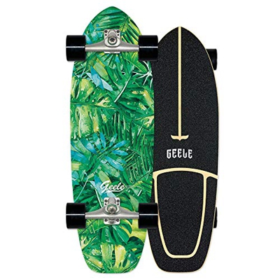 WRISCG Surfskate Skateboard Completo Arce Tablero 78×24cm, Rodamientos de Bolas ABEC Alta velicidad, 7 Capas Arce Duro, Carga de hasta 150 kg, para Pr