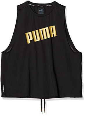 PUMA Metal Splash Adjustable Tank Camiseta, Mujer, Black, M