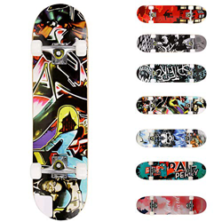 WeSkate Completo Skateboard 31"x8" 7 Capas Monopatín de Madera de Arce Skateboards con rodamientos ABEC-7 de 7 para Principiantes Niñas Niños Adolesce precio