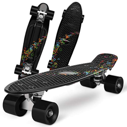Gonex Monopatín Skateboards Patinete Retro Crucero Completo para Niños Jóvenes Adultos, Skates Penny Board Patín (22 Pulgadas, 4 PU Ruedas Traslúcidas precio