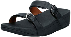 Fitflop Edit Slide, Sandalias de Punta Descubierta para Mujer, Negro (Negro 001), 37 EU en oferta