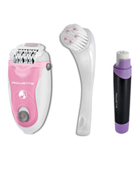 Set Pulidor de uñas eléctrico Rowenta MP2016F1 + Depiladora Rowenta SILENCE SOFT EP5617F0 - Cabezal giratorio 24 pinzas de alta precisión, 2 velocidad características