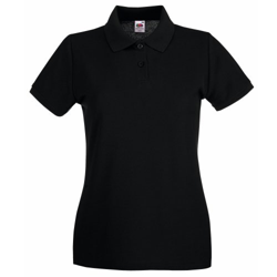 Fruit of the Loom- Polo de Manga Corta Premium Entallado para Mujer (2XL) (Negro) características