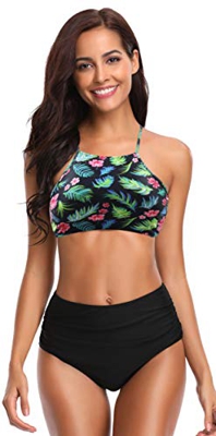 SHEKINI Bikini brasileño de Las Mujeres Set Up Bikini Top Bikini de Cintura Alta Shorts Deportes Traje de baño Split Traje de baño Traje de baño Grand