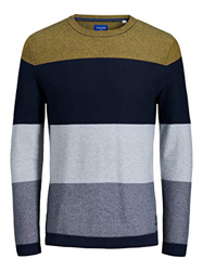 Jack & Jones JORFLAME Knit Crew Neck STS Suéter, Spicy Mustard, XXL para Hombre características