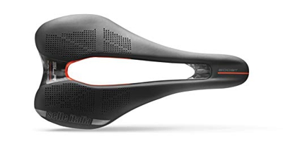 Selle Italia - Sillìn Bicicleta de Carretera SLR Boost Kit Carbonio Superflow, Rail Carbon/Keramic Ø7x9, Sillìn Corto Road Perfomance Fibra-tek Ligero