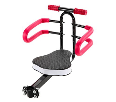 4484 Silla delantera para niños para bicicleta con cómodo asiento. Soporta hasta 30 kg. -, negro