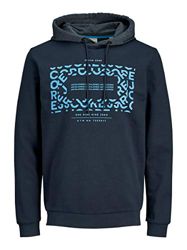 Jack & Jones JCOKURT Sweat Hood Sudadera con Capucha, Azul Marino, XXL para Hombre características
