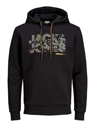 Jack & Jones JCORAD Sweat Hood Sudadera con Capucha, Negro, S para Hombre características