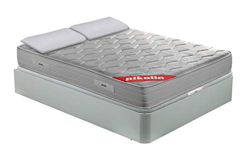 PIKOLIN Pack Colchón viscoelástico Espuma HR 135x190, canapé Base abatible Blanco y Dos Almohadas de Fibra precio