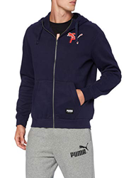 PUMA Athletics FZ Hoodie FL Sudadera, Hombre, Azul, 2XL en oferta